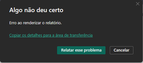 Error rendering the report - Microsoft Fabric Community