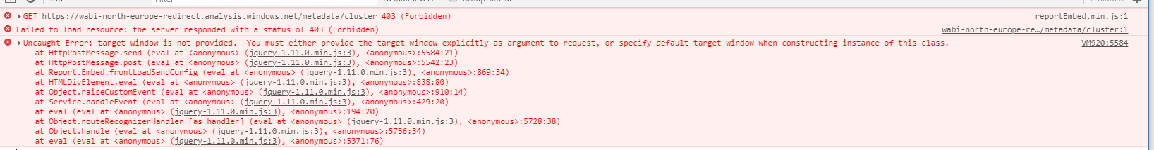 Power BI Embed error - Microsoft Fabric Community