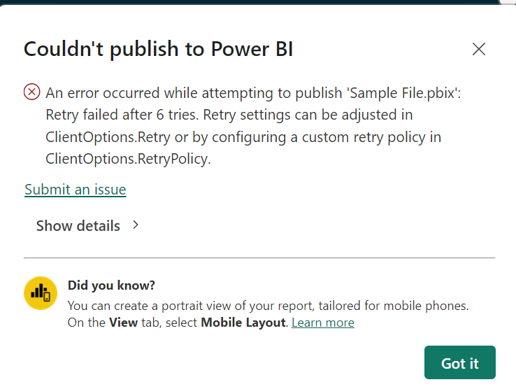 Error Publishing 2GB Report to Premium Workspace - Microsoft Fabric ...