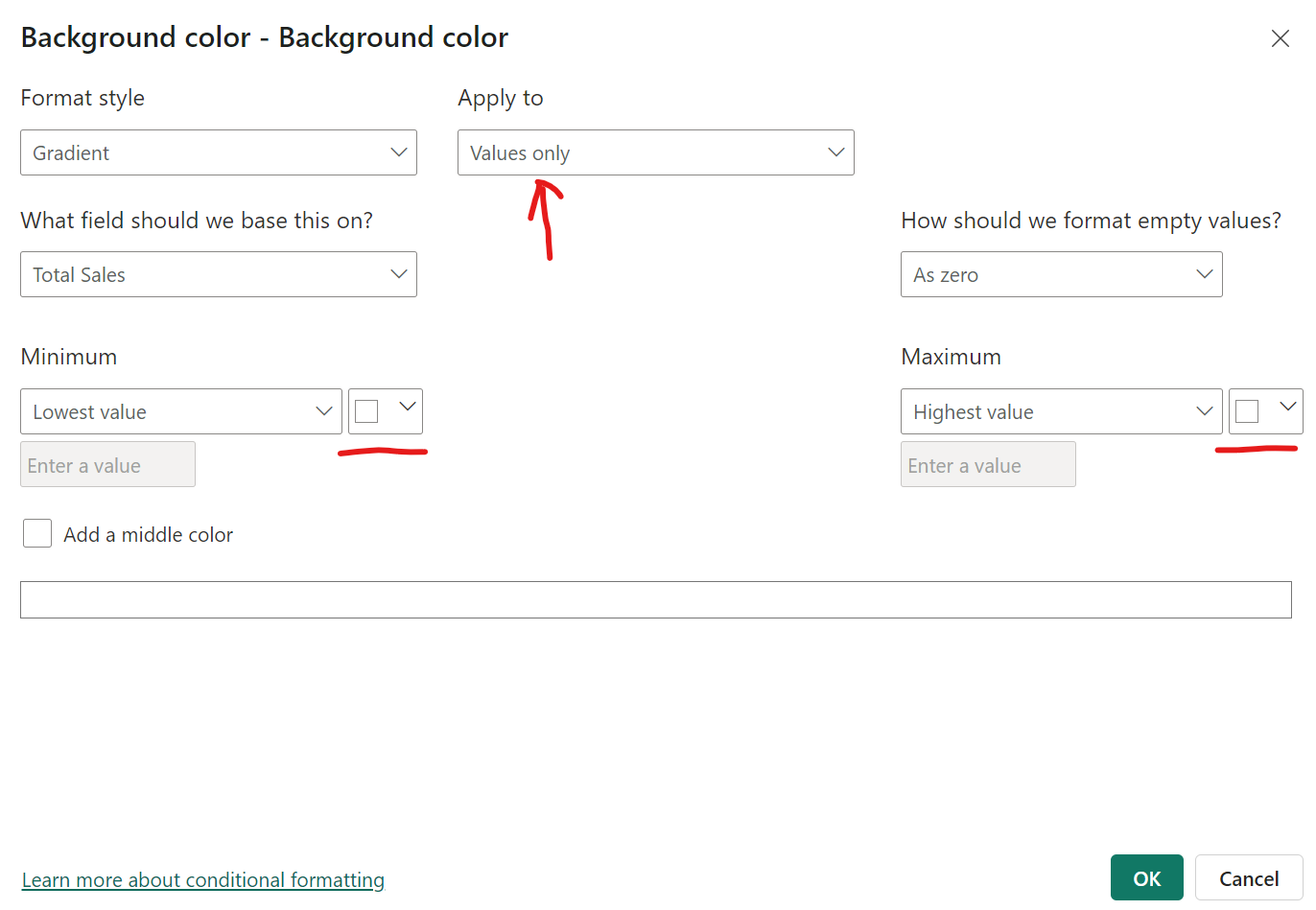 Solved: Updating the total value text color in a specific ...
