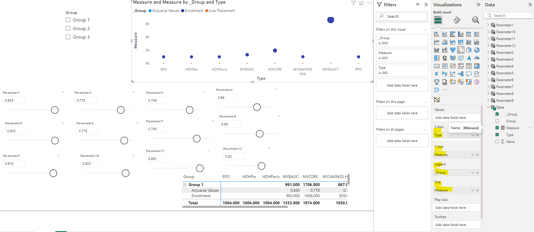 Multi-Variable Scatterplot with user input - Microsoft Fabric Community