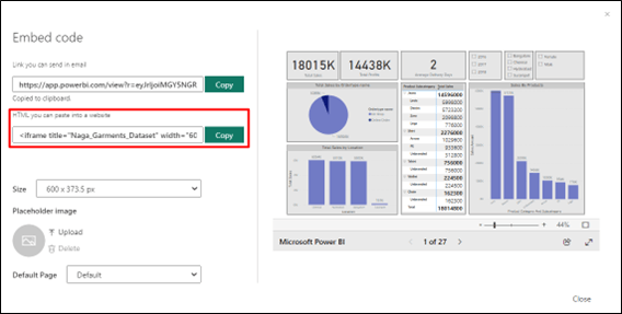 Embedding Power BI Report in Web Pages - Microsoft Fabric Community