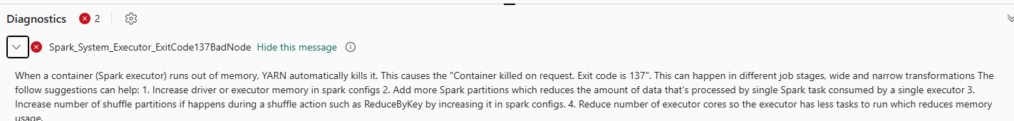 Solved: Spark executor runs out of memory - Microsoft Fabric Community