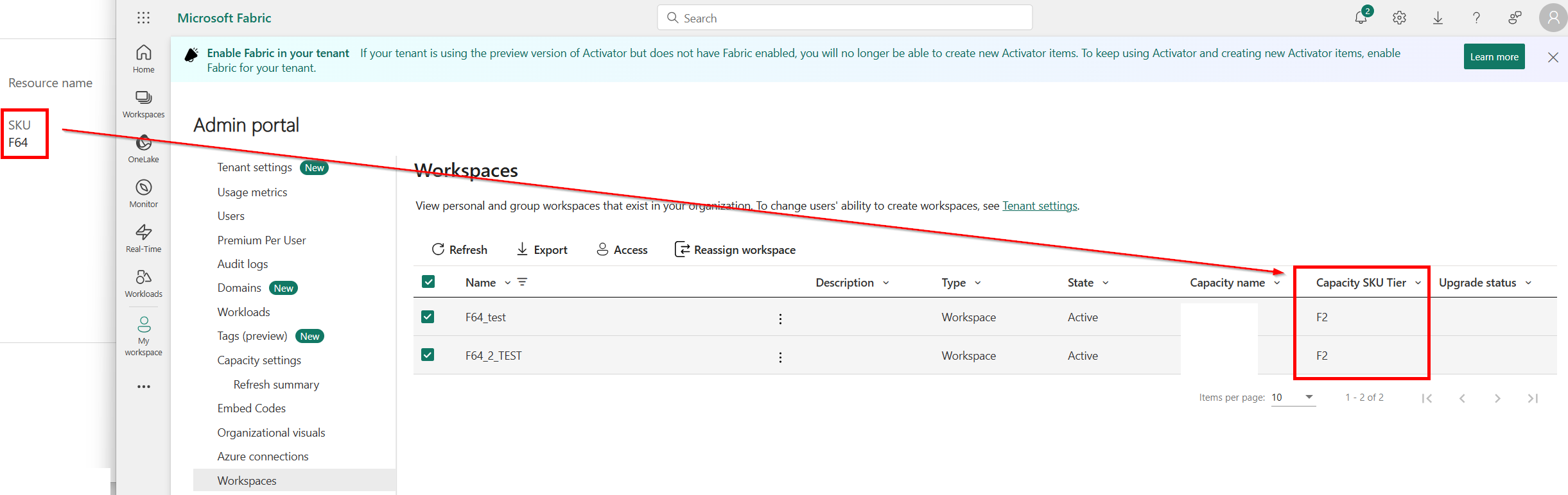 Solved: Cannot change Workspace Capacity Tier - Microsoft Fabric Community