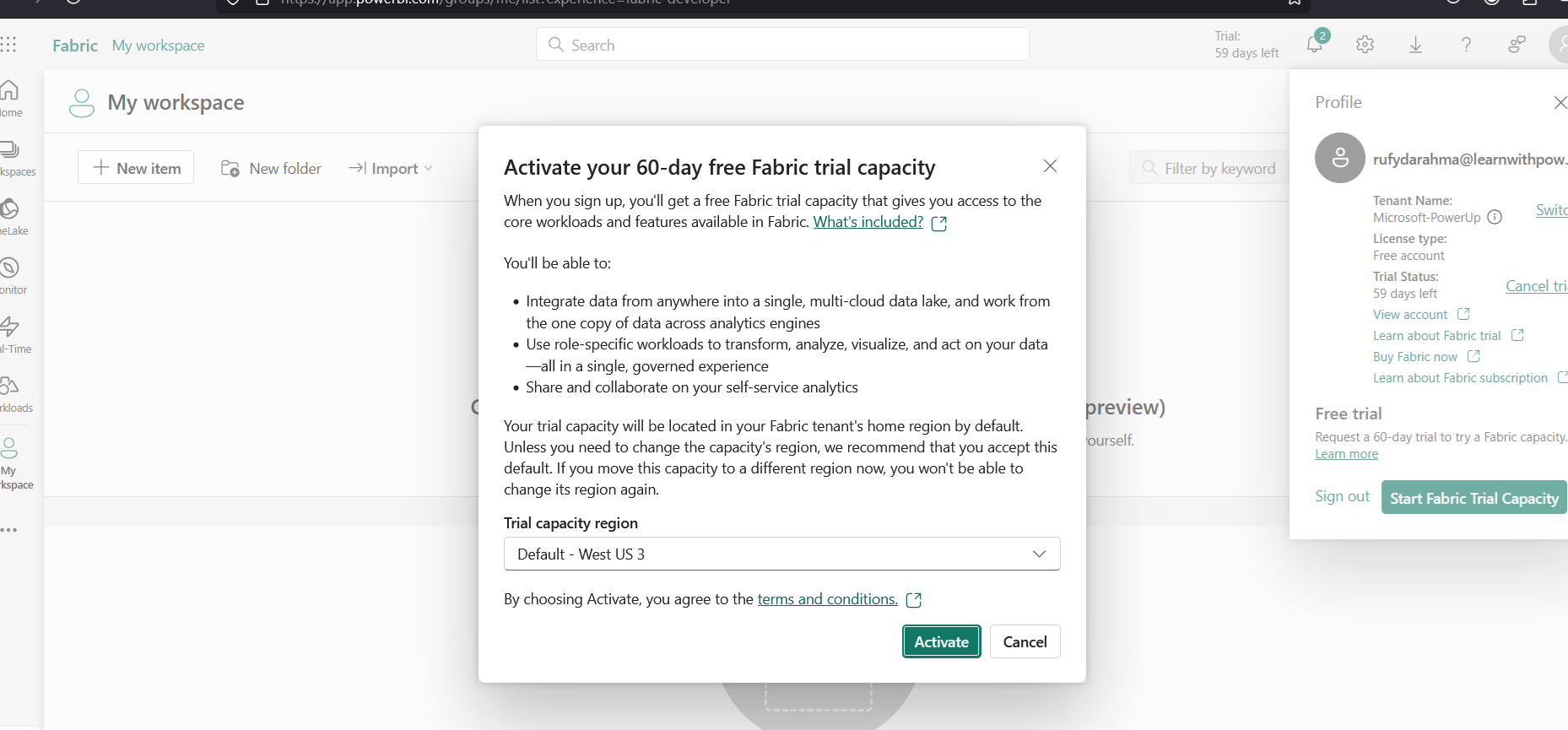 Solved: I cant Activate my 60-day free Fabric trial capaci ...