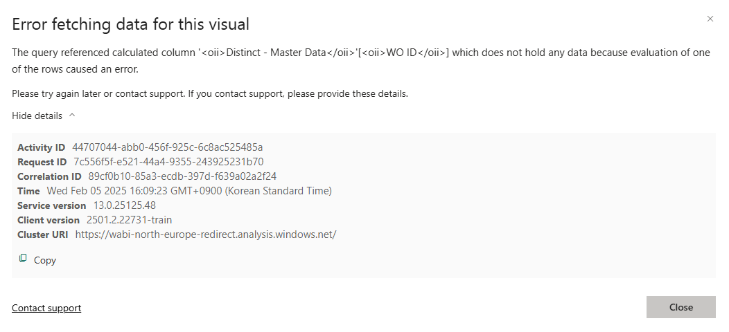 Get error from scheduled refresh but not get error... - Microsoft ...