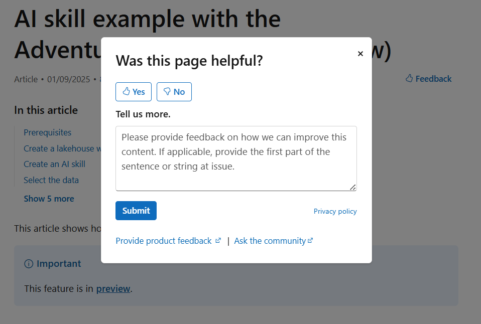 Solved: Fabric AI Skill API not working - Microsoft Fabric Community