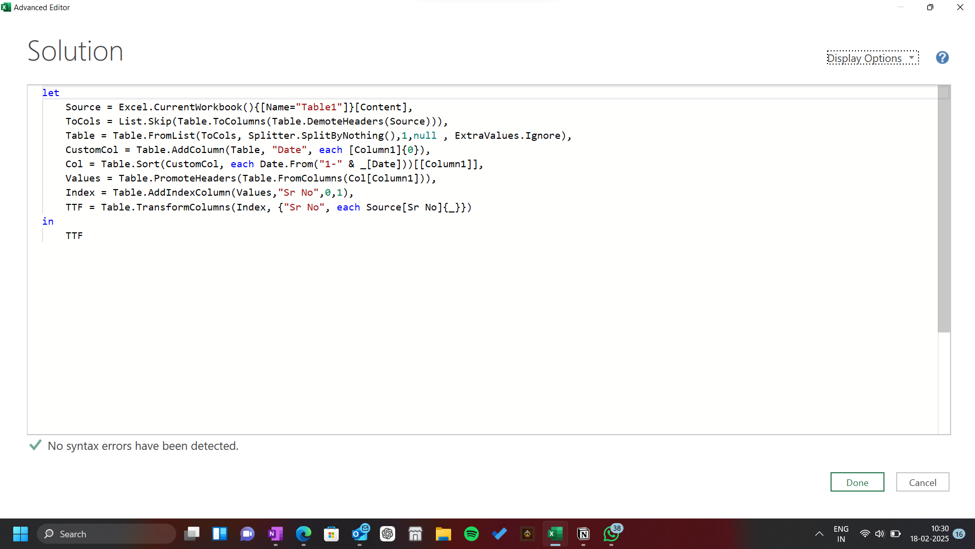 Sorting column display order - Microsoft Fabric Community