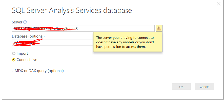 Fig 1: Live Connection issue
