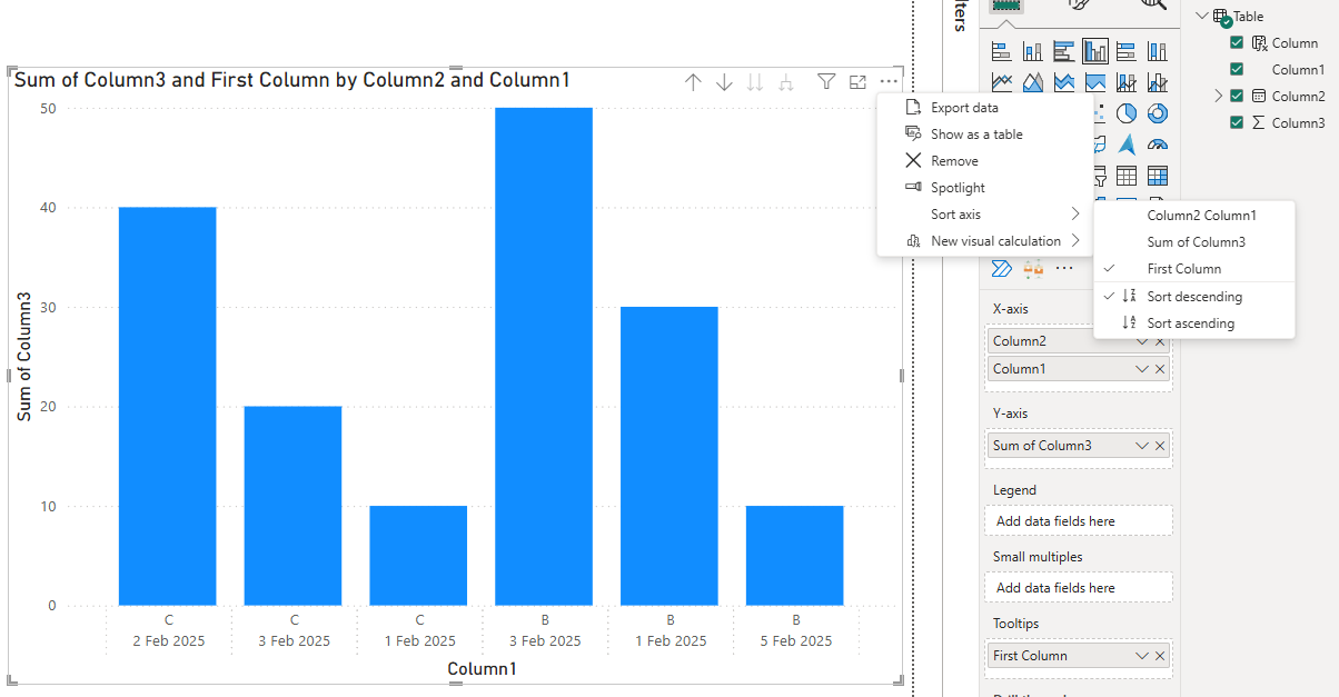 Sort Graph by 2 Categories - Microsoft Fabric Community