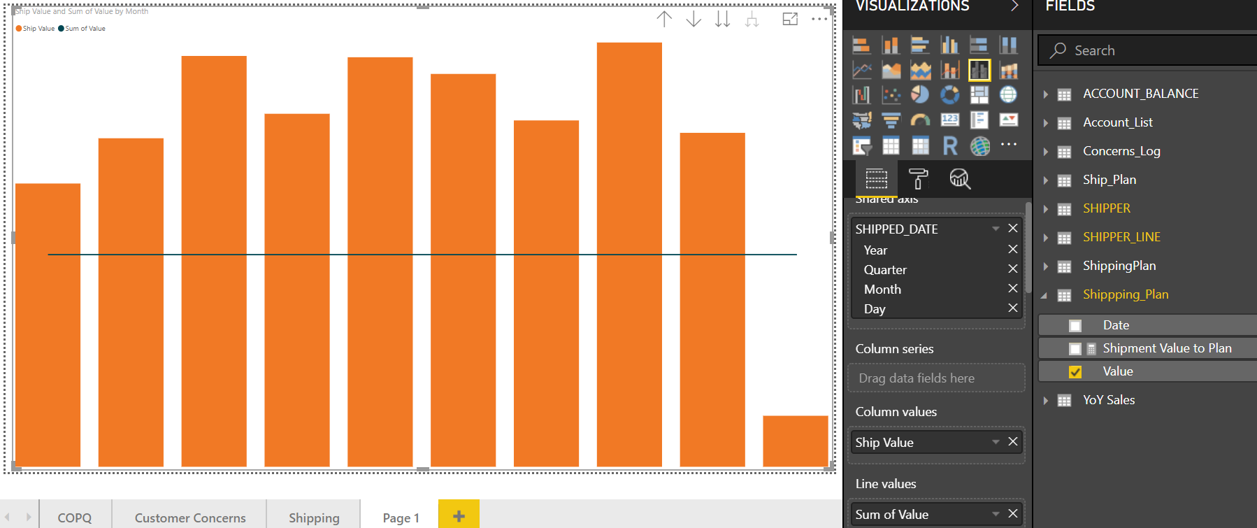 Plot monthly data from 2 different (unrelated) tab... - Microsoft ...