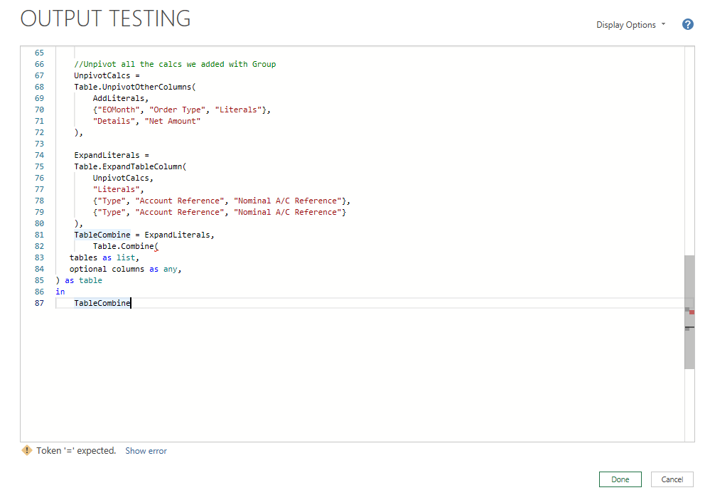 Solved: Trying to merge 27 queries into one final format w ...