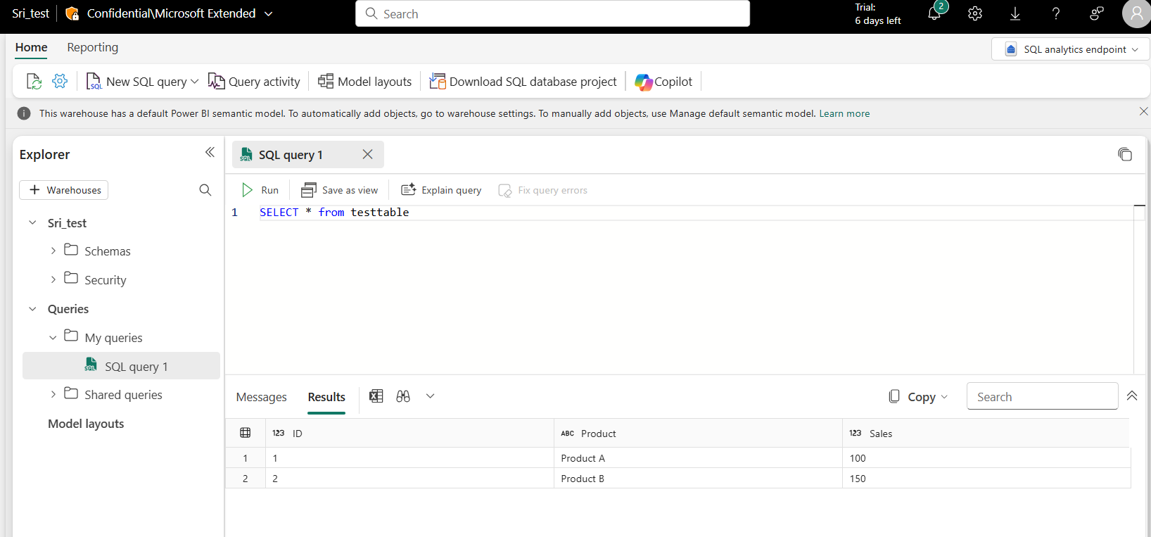 Re: Table not visible in SQL EP : The requested La... - Microsoft ...