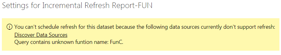 Cannot refresh data when using function in increme... - Microsoft ...