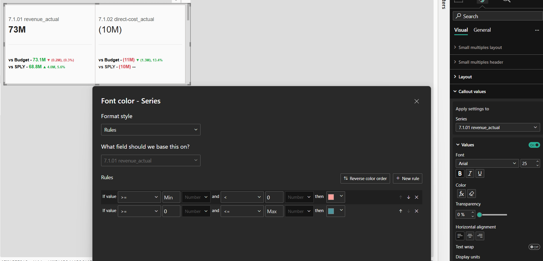 Solved: Issue with conditional formatting in Card visual a ...