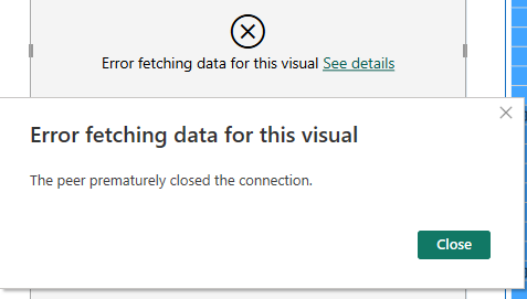 Solved: Report cant bring data to a visual and times out - Microsoft ...