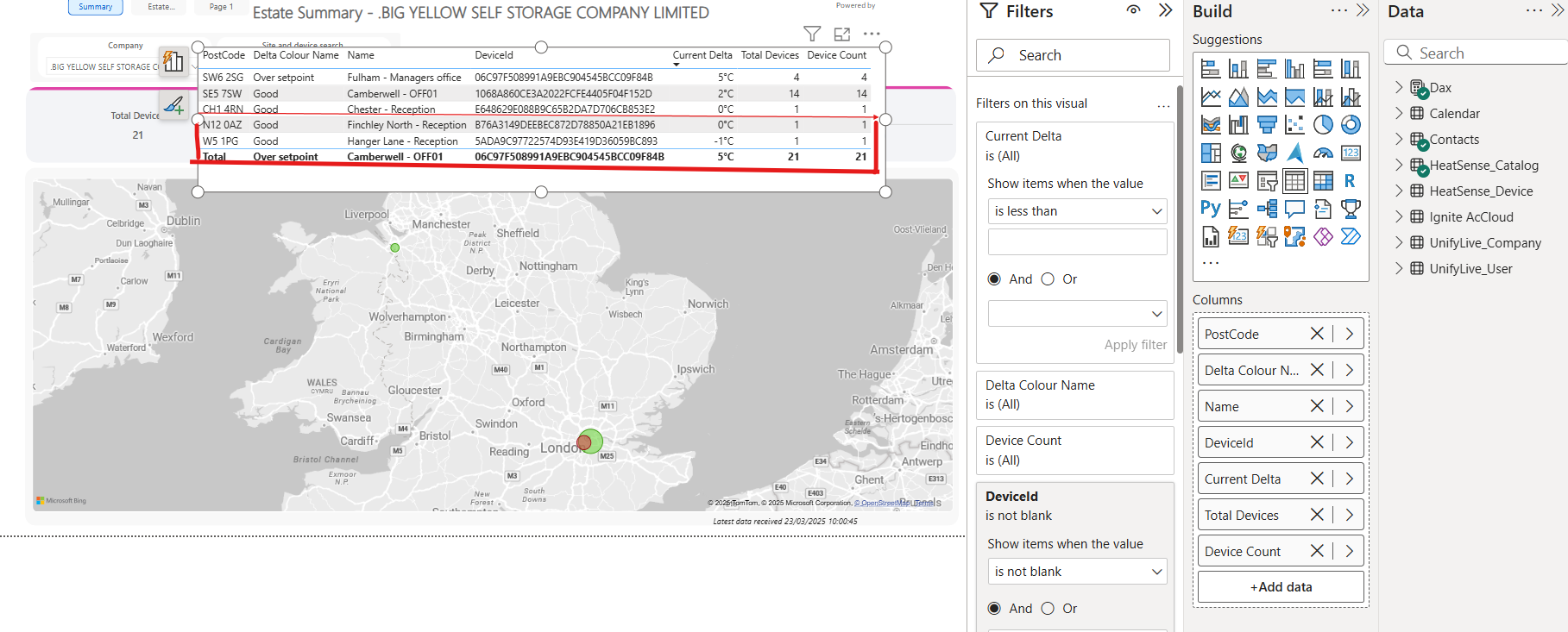 Map visual not showing 2 post codes in UK - Microsoft Fabric Community