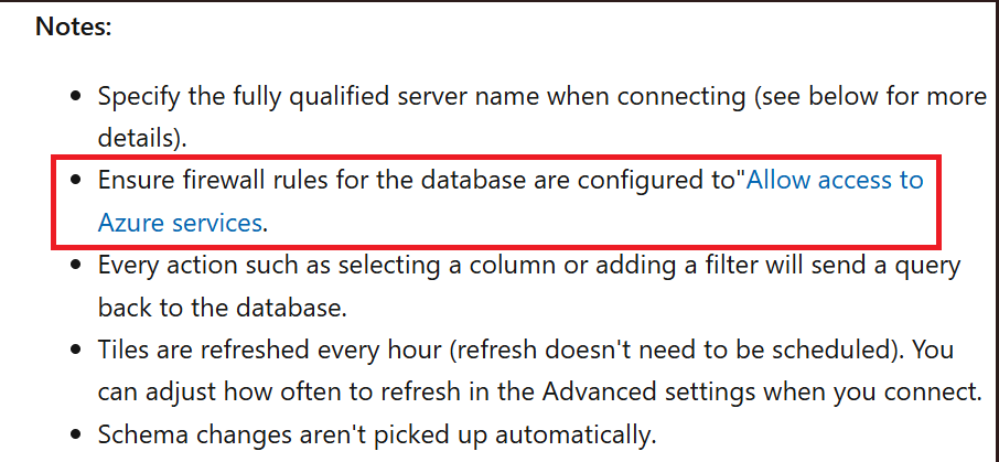 Solved: cannot connect to azure sql db from powerbi deskto ...