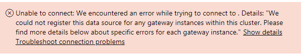 Solved: unable to set up a new data source on a gateway - Microsoft ...