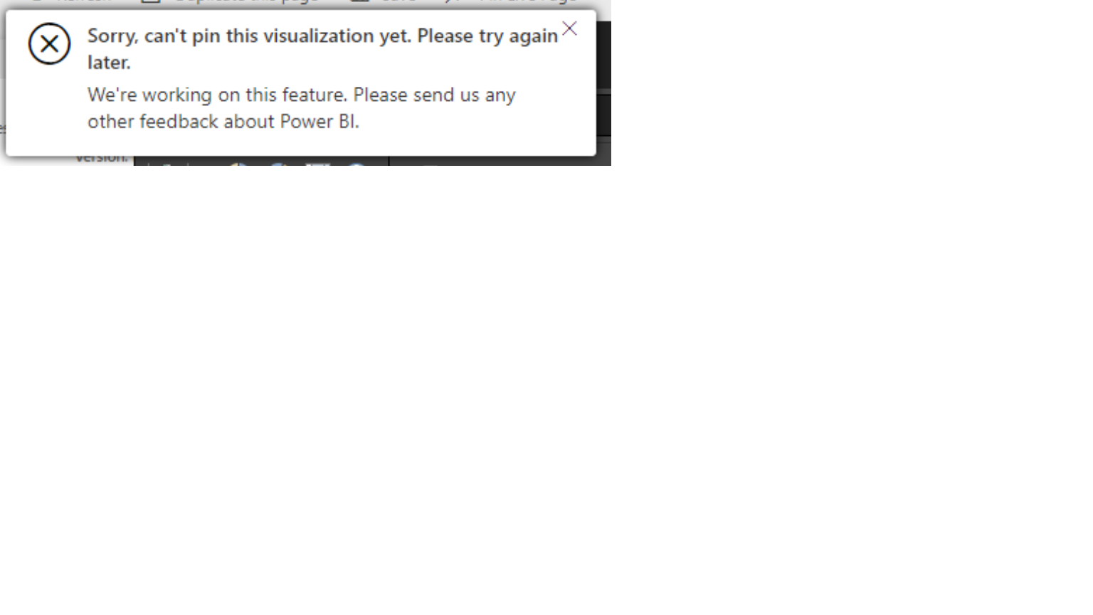 Unable to pin visualization to dashboard from Q&A - Microsoft Fabric ...
