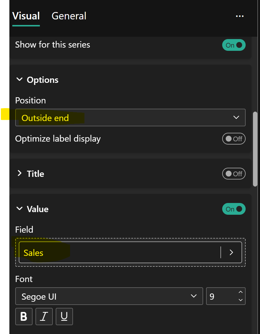 Solved: Positioning data labels in Clustered Bar Chart - Microsoft ...