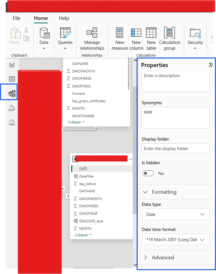 Solved: Relationships view showing local date instad of en ...