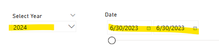 Solved: the date slicer using the 