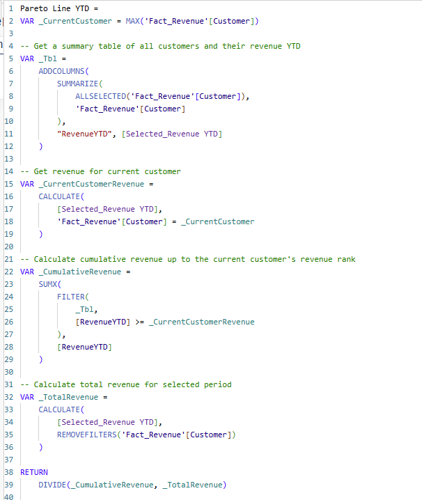 Solved: DAX error calculating Pareto - Microsoft Fabric Community