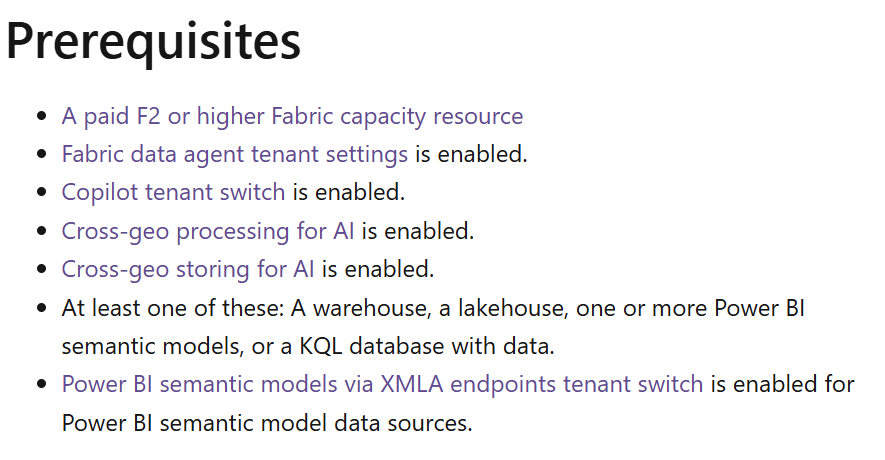 Solved: Re: Fabric data agent issue - Microsoft Fabric Community