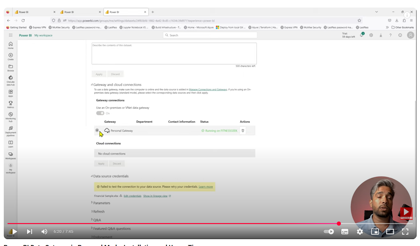 How to connect my on premises data gateway in pers... - Microsoft ...