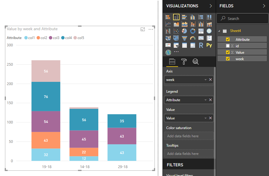 Solved: Show values of a records in bar chart - Microsoft Fabric Community