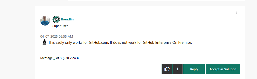 Solved: Unable to connect to github - Microsoft Fabric Community