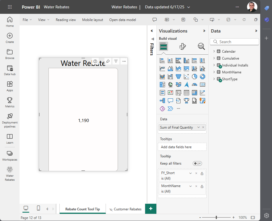 The Card (new) visual does not work when published... - Microsoft ...