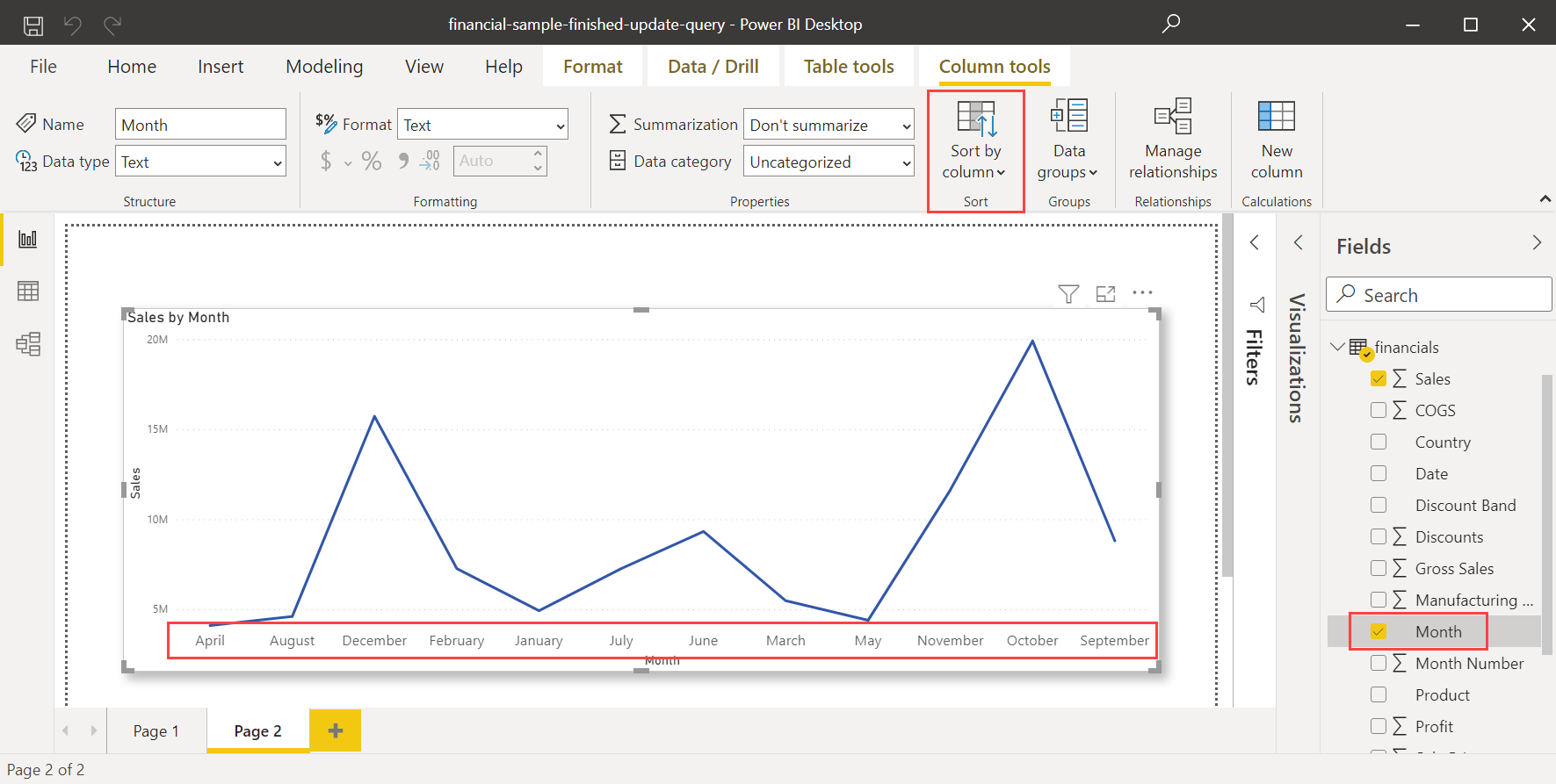 Solved: Column Tools are not visible - Microsoft Fabric Community