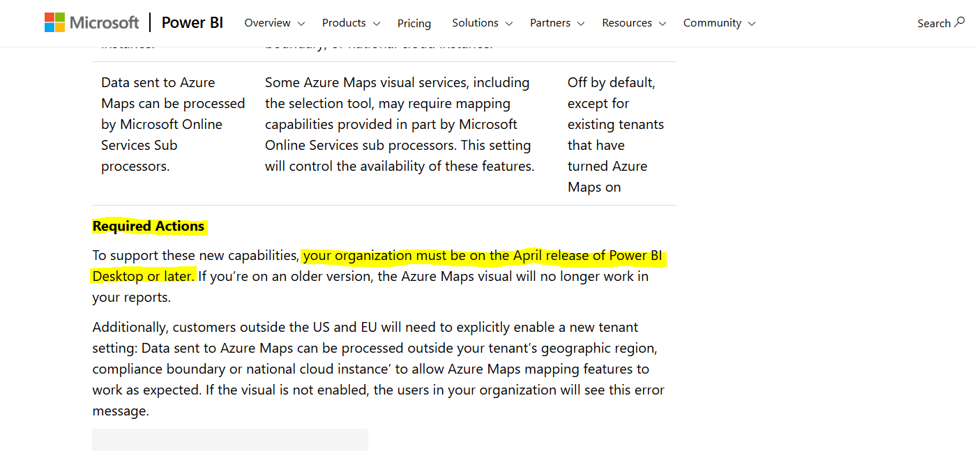 Azure maps not working - Microsoft Fabric Community
