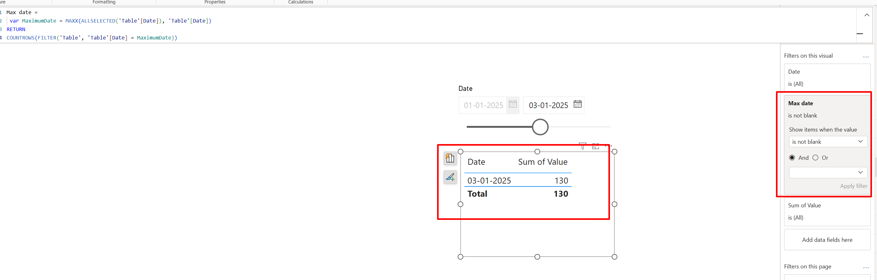 Volume slider type slicer for date (single select) - Microsoft Fabric ...