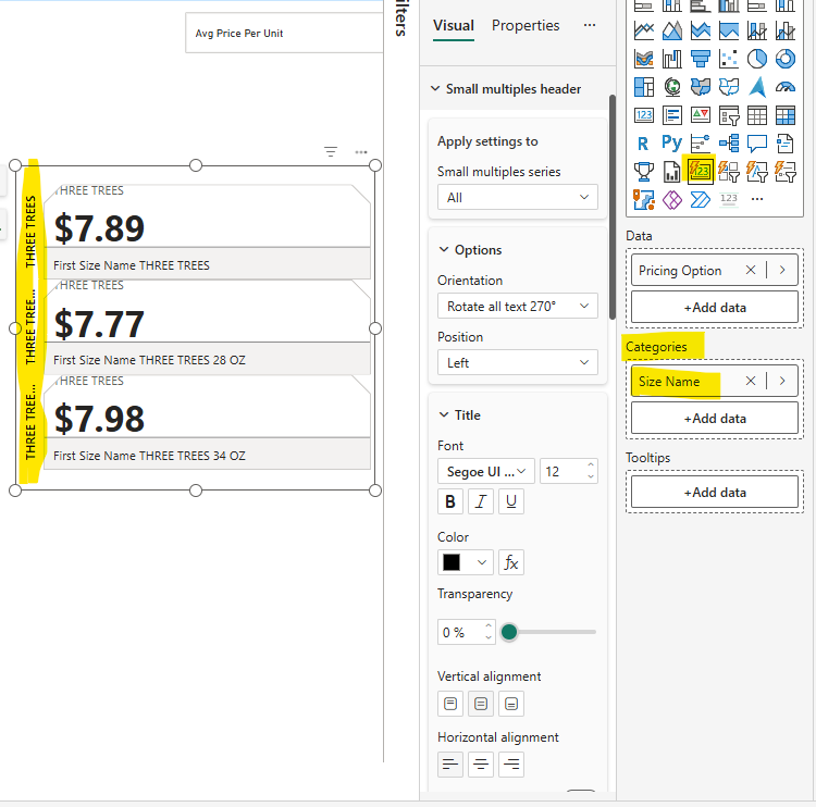 Solved: How to Remove Small Multiples Header from Multi-Ca ...