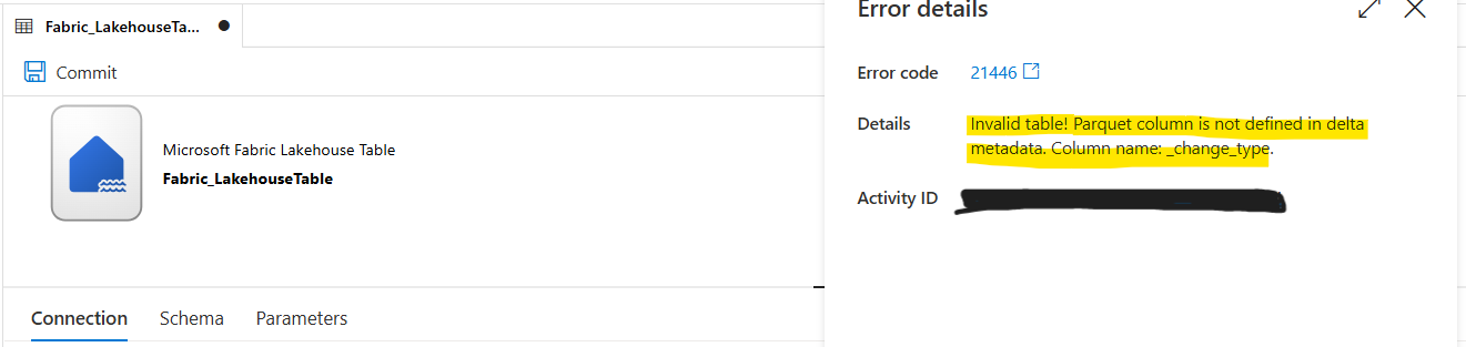 Getting Error while pulling data from fabric lakeh... - Microsoft ...