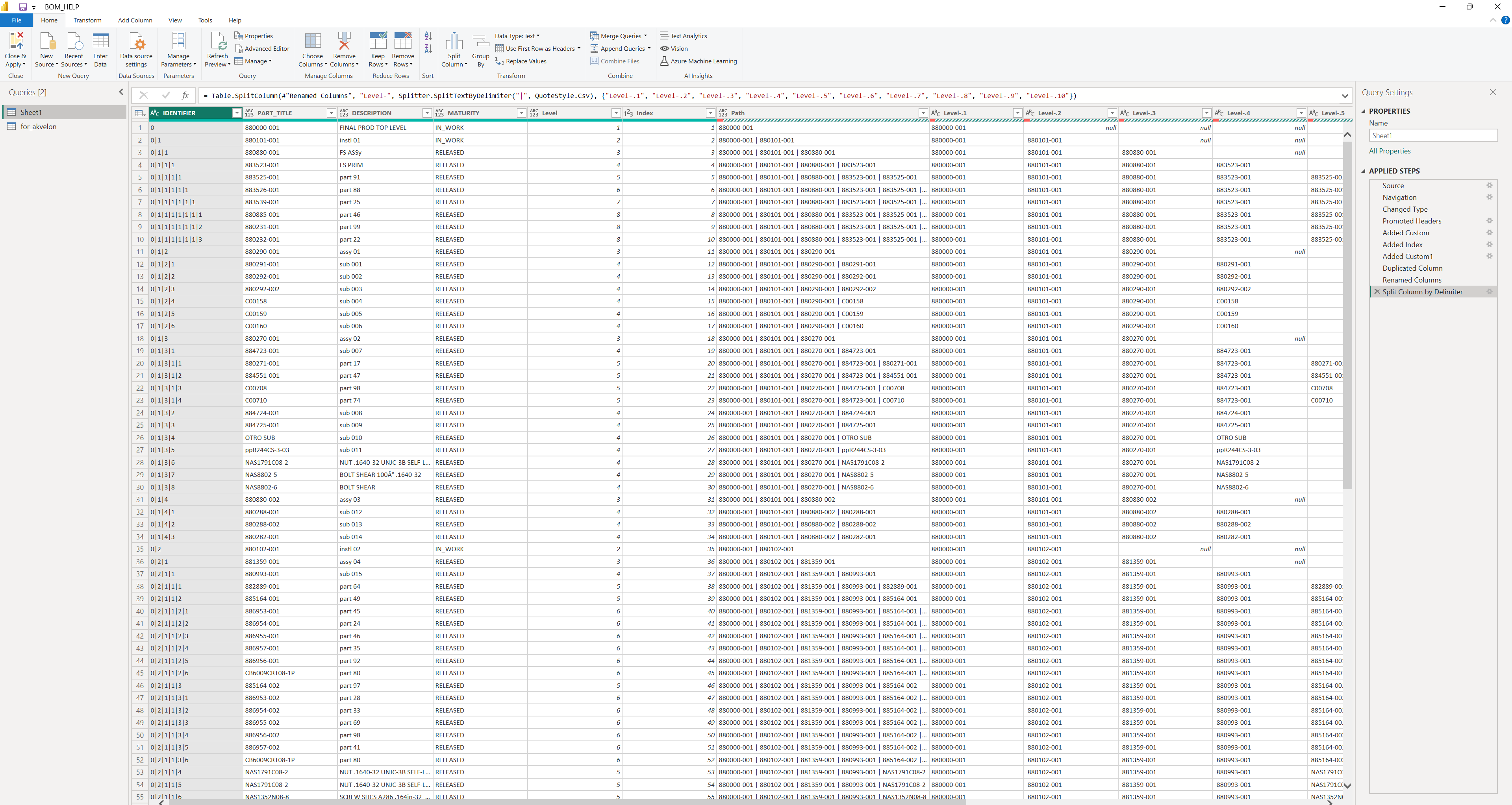 Solved: Expandable BOM Tree from flat BOM report - Microsoft Fabric ...