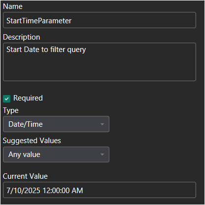 Solved: Dynamic parameter for datetime is 12 hours off - Microsoft ...