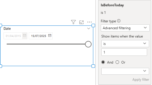 Selecting Todays Date always in Slider with Before - Microsoft Fabric ...