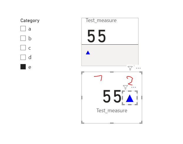 Solved: Change color & arrow in a card - Microsoft Fabric Community