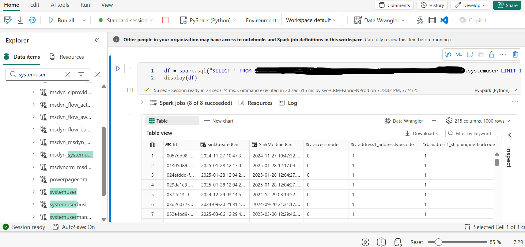 Solved: Re: Getting Error while pulling data from fabric l ...