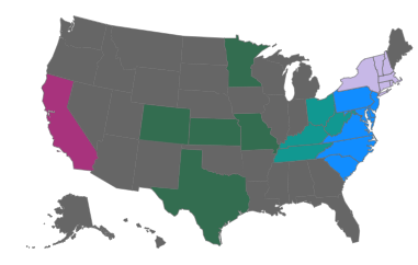 Solved: Shape Map Fill Colors - States With Multiple Regio ...