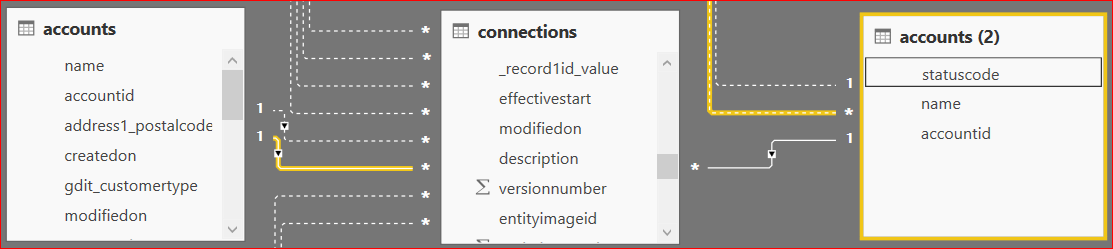 Solved: About dynamics 365 Connections table and account t ...