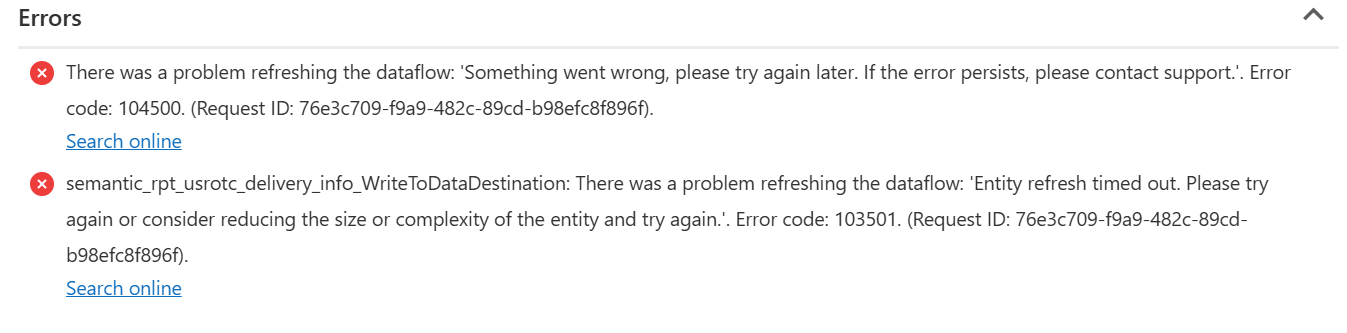 Dataflow Gen2 error in Fabric - Microsoft Fabric Community