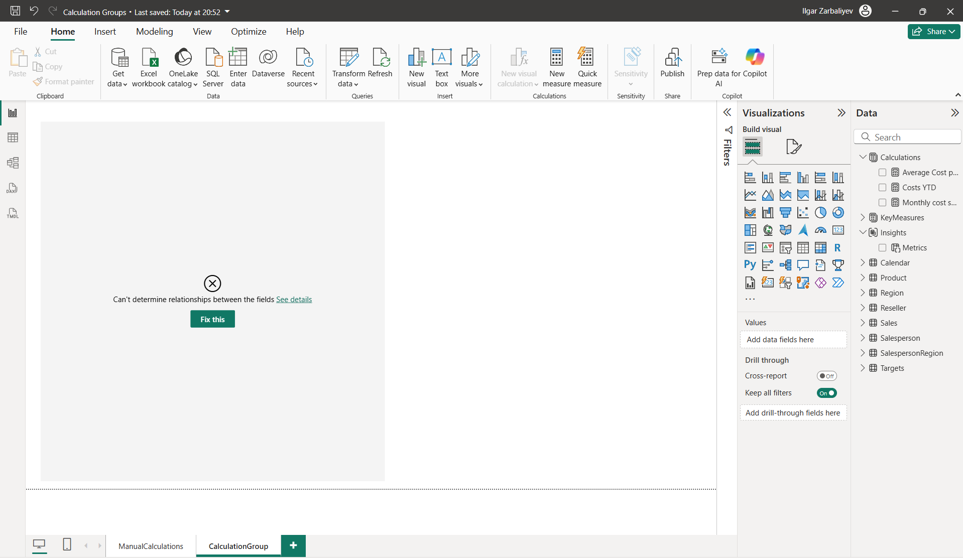 Calculation Groups and Field Parameters - Microsoft Fabric Community