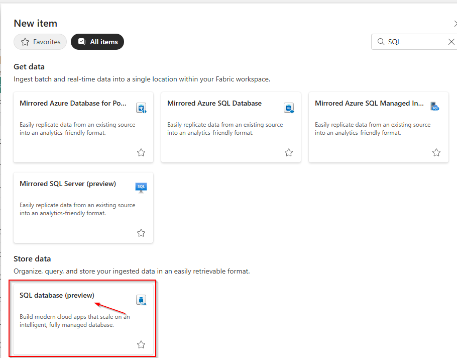 Solved: Unable to View SQL Database (preview) in Fabric - Microsoft ...