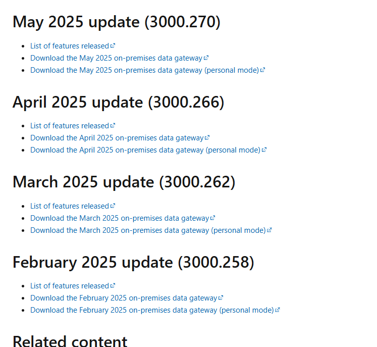 POWER BI GATEWAY JAN 2025 - Microsoft Fabric Community