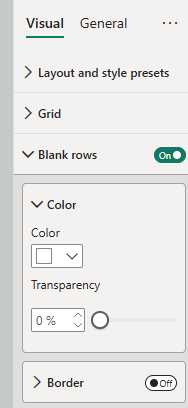 Insert a blank row in matrix visualization - Microsoft Fabric Community
